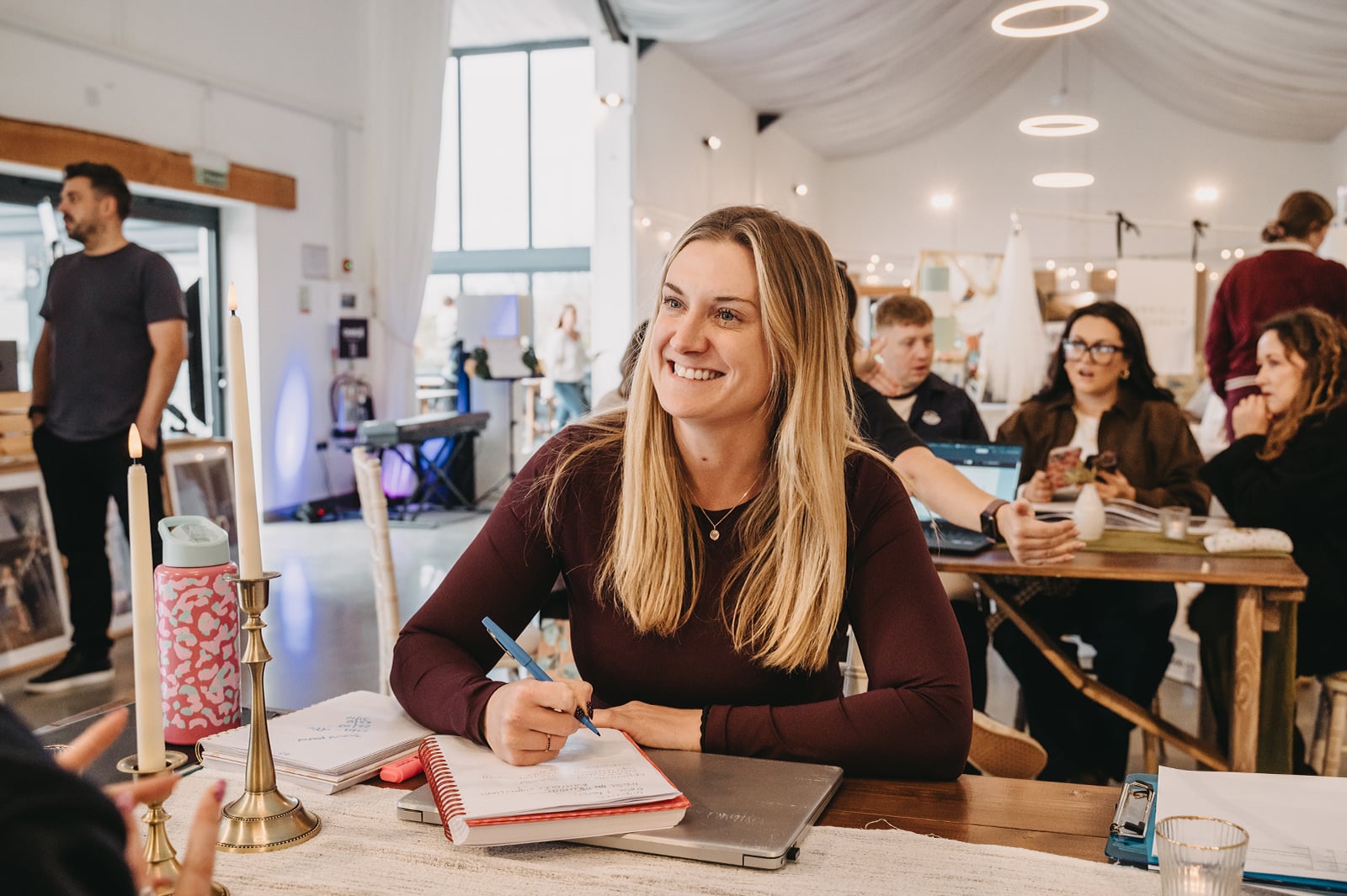 Elegant wedding venue setting